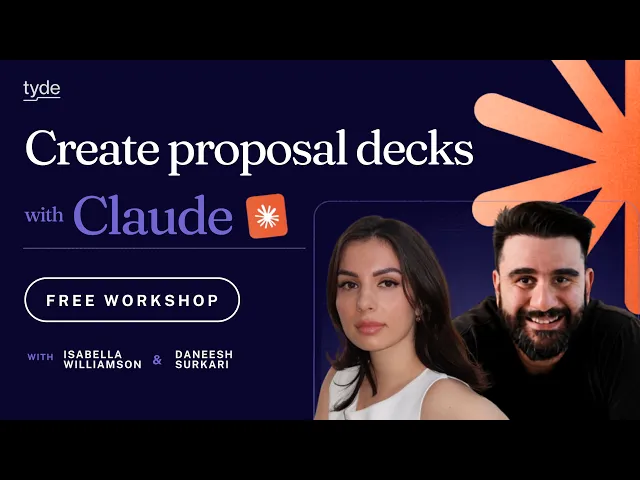 Create proposal decks with Claude — a workshop with Isabella Williamson and Daneesh Surkari