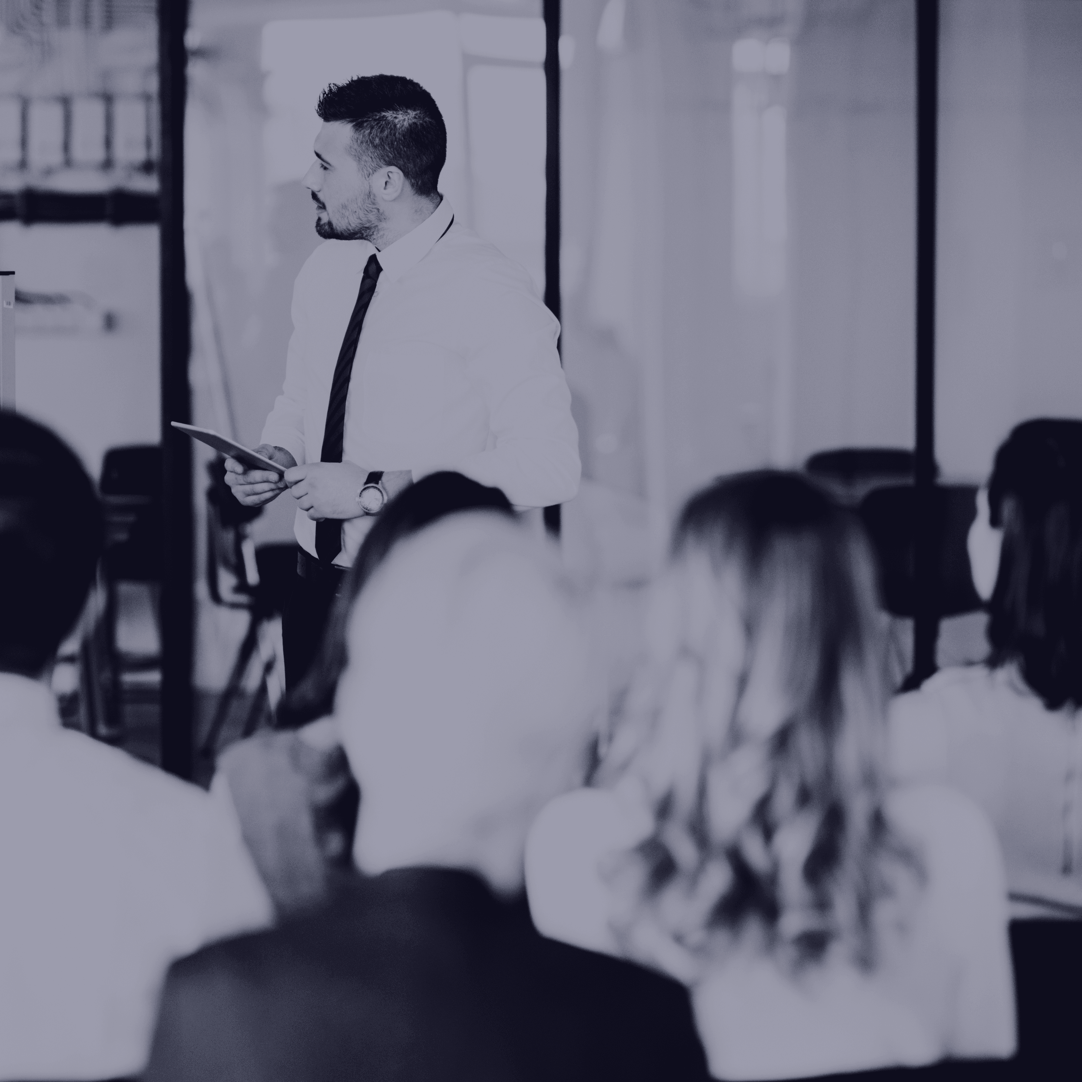 An AI workshop with a facilitator and participants